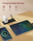 VASAGLE Maxe Nightstand with Charging Station
