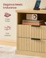 VASAGLE Maxe Nightstand with Charging Station