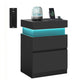 VASAGLE Kailyn Nightstand with Power Outlets, Sliding Lid | ULET650BC01S