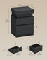 VASAGLE Kailyn Nightstand with Power Outlets, Sliding Lid | ULET650BC01S