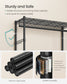 SONGMICS Heavy-Duty Rolling Clothes Rack – Ink Black – 35.4"L x 15.8"W x 78.3"H