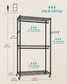 SONGMICS Heavy-Duty Rolling Clothes Rack – Ink Black – 35.4"L x 15.8"W x 78.3"H