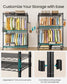 SONGMICS Heavy-Duty Rolling Clothes Rack – Ink Black – 43.3"L x 15.8"W x 78.3"H | ULGR414B01