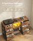 SONGMICS Bellah TV Stand with Drawers and Shelves – Rustic Brown