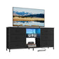 SONGMICS Bellah Steel Dresser with Drawers and Shelves – Ink Black