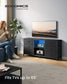 SONGMICS Bellah Steel Dresser with Drawers and Shelves – Ink Black