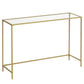 VASAGLE 47.2 Inches Console Table, Tempered Glass Sofa Table, Modern Entryway Table