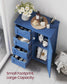 VASAGLE Storage Cabinet with Drawers, 11.8 X 21.7 X 32.3 Inches, Bijou Blue – Bihou Blue