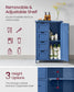 VASAGLE Storage Cabinet with Drawers, 11.8 X 21.7 X 32.3 Inches, Bijou Blue – Bihou Blue