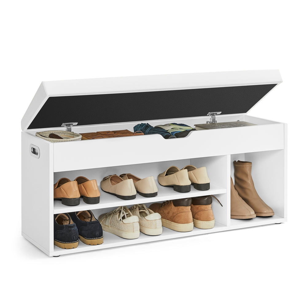 VASAGLE Custos Storage Bench with Cushion, Shoe Bench | ULHS130W14