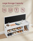 VASAGLE Custos Storage Bench with Cushion, Shoe Bench | ULHS130W14