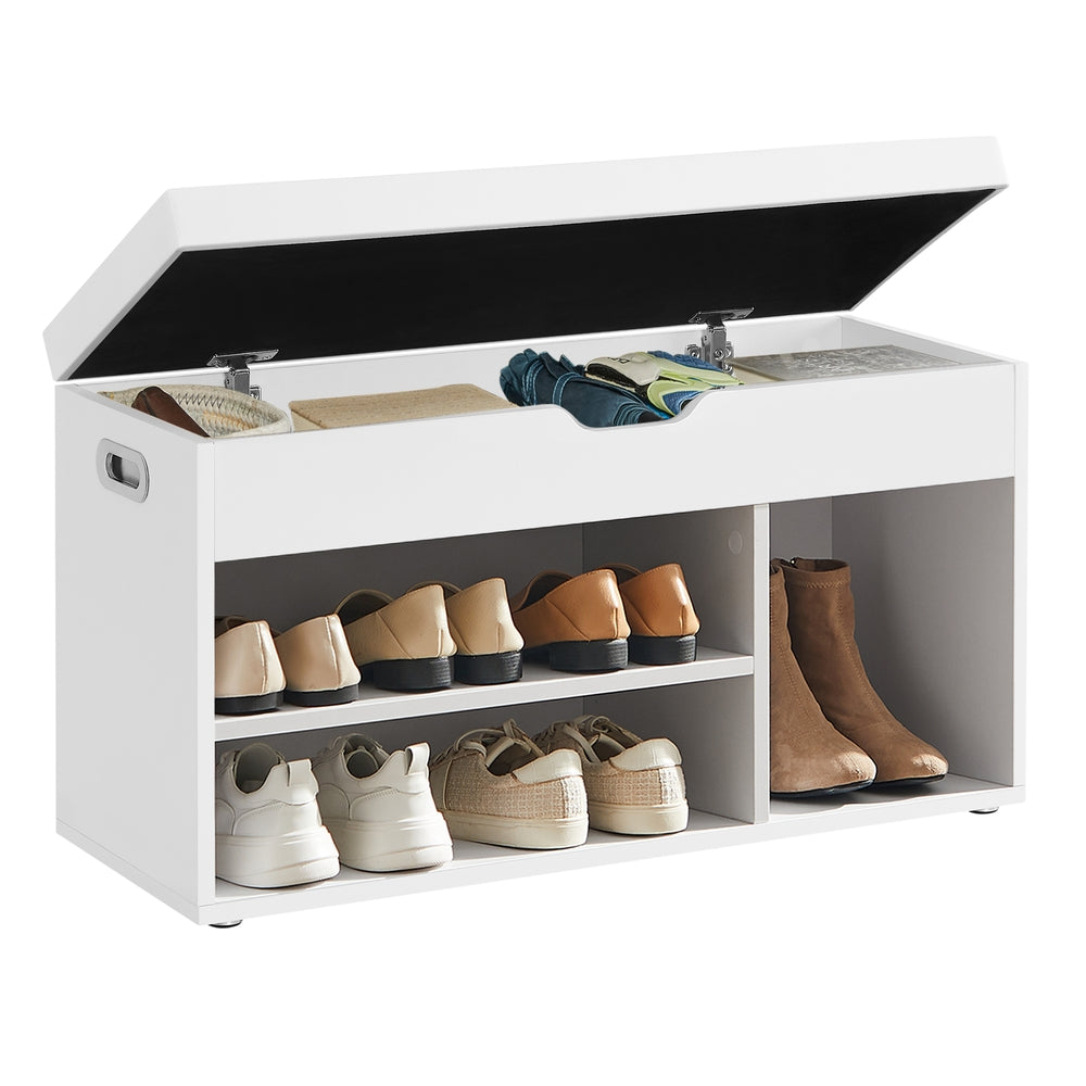 VASAGLE Custos Storage Bench with Cushion, Shoe Bench | ULHS30W