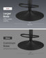 VASAGLE Bar Stools, Set of 2 Swivel Bar Chairs, Adjustable Height, Ink Black