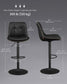VASAGLE Bar Stools, Set of 2 Swivel Bar Chairs, Adjustable Height, Ink Black