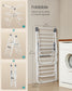 SONGMICS Clothes Drying Rack, Foldable 3-Level Laundry Rack, White and Gray – White, Gray