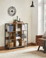 VASAGLE Bookshelf with 9 Storage Cubes – Rustic Brown, Black