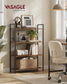 VASAGLE 4-Tier Tall Bookshelf – Honey Brown, Black