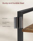 VASAGLE 4-Tier Tall Bookshelf – Honey Brown, Black