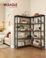VASAGLE Metal Frame Bookshelf for Living Room Bedroom or Office – Rustic Brown, Ink Black