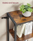 VASAGLE Metal Frame Bookshelf for Living Room Bedroom or Office – Rustic Brown, Ink Black