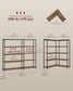 VASAGLE Metal Frame Bookshelf for Living Room Bedroom or Office – Rustic Brown, Ink Black