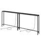 VASAGLE Slim Console Table with Power Outlets for Sofa and Entryway – Ebony Black, Ink Black