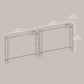 VASAGLE Slim Console Table with Power Outlets for Sofa and Entryway – Ebony Black, Ink Black