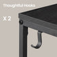 VASAGLE Slim Console Table with Power Outlets for Sofa and Entryway – Ebony Black, Ink Black