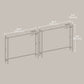 VASAGLE Slim Console Table with Power Outlets for Sofa and Entryway – Rustic Brown, Ink Black