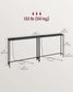 VASAGLE Set of Two Console Tables with Power Outlets and Hooks – Ebony Black, Ink Black