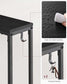 VASAGLE Set of Two Console Tables with Power Outlets and Hooks – Ebony Black, Ink Black