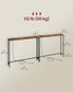 VASAGLE Set of 2 Console Tables with Power Outlets, Slim Behind Couch Sofa Tables – Rustic Brown, Ink Black