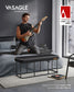 VASAGLE Ekho Storage Bench with Steel – Ink Black