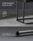 VASAGLE Ekho Storage Bench with Steel – Ink Black