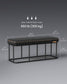VASAGLE Ekho Storage Bench with Steel – Ink Black