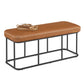 VASAGLE Ekho Storage Bench with Steel – Caramel Brown