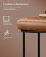 VASAGLE Ekho Storage Bench with Steel – Caramel Brown