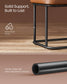 VASAGLE Ekho Storage Bench with Steel – Caramel Brown