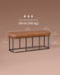VASAGLE Ekho Storage Bench with Steel – Caramel Brown