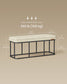 VASAGLE Ekho Storage Bench with Steel – Cream White