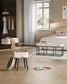 VASAGLE Ekho Storage Bench with Steel – Cream White