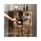 VASAGLE Daxton Pantry Cabinet with Door and Adjustable Shelf – Rustic Brown, Black