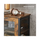 VASAGLE Daxton Pantry Cabinet with Door and Adjustable Shelf – Rustic Brown, Black