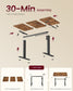 VASAGLE Electric Standing Desk 4 Memory Heights 47.2 X 23.6 Inches Rustic Brown