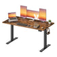 VASAGLE Electric Standing Desk with Memory Settings – Rustic Brown – 55.1"W x 23.6"D x