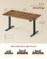 VASAGLE Electric Standing Desk with Memory Settings – Rustic Brown – 55.1"W x 23.6"D x
