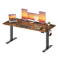 VASAGLE Electric Standing Desk with Memory Settings – Rustic Brown – 63"W x 27.6"D x