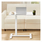 VASAGLE Overbed Table with Wheels, Mobile Standing Computer Desk, 27.6 X 15.7 Inches Tabletop – Cloud White