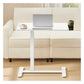 VASAGLE Overbed Table with Wheels, Mobile Standing Computer Desk, 31.5 X 17.7 Inches Tabletop – Cloud White