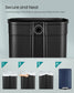 SONGMICS 13 Gallon White Step Trash Can with Hinged Lid – Midnight Blue